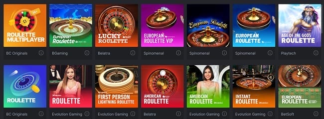 Roulette games you could play at bc