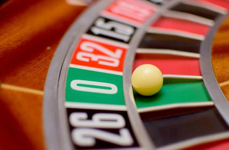 0 at roulette wheel